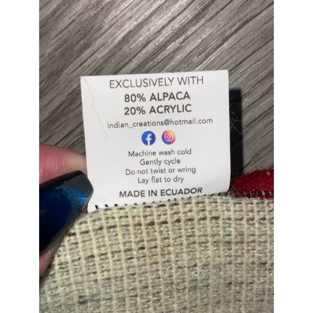 Alpaca (80%) Blanket By Indian Creations By Incas XLarge 75